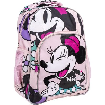 Sac d'école rose Minnie Mouse - Léger et durable en polyester - Publicité Sac d'école rose Minnie Mouse - Léger et durable en polyester - Publicité