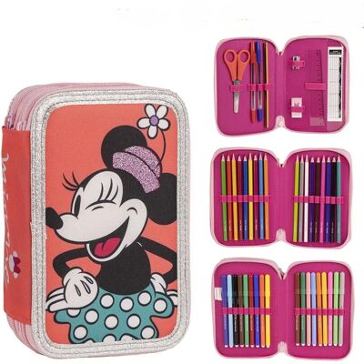 Custodia tripla Minnie Mouse - Multicolore Custodia tripla Minnie Mouse - Multicolore
