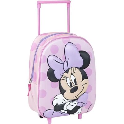 Zaino da scuola rosa Minnie Mouse con ruote Zaino da scuola rosa Minnie Mouse con ruote