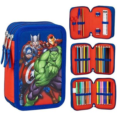 Marvel Avengers Blau Dreifach Federmäppchen - Federmäppchen Marvel Avengers Blau Dreifach Federmäppchen - Federmäppchen