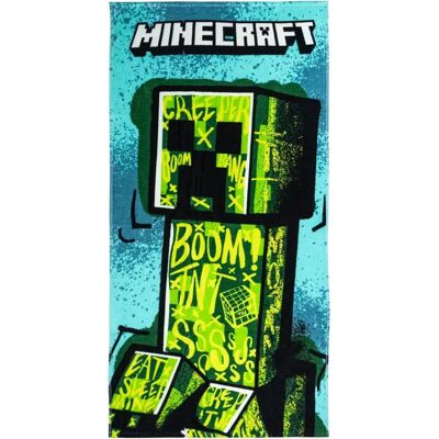 Cerda Minecraft Premium Creeper Badhanddoek - 70x140 cm Cerda Minecraft Premium Creeper Badhanddoek - 70x140 cm