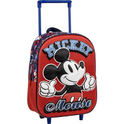 Mickey Mouse 3D Schulrucksack - Schulrucksack mit Rädern Mickey Mouse 3D Schulrucksack - Schulrucksack mit Rädern