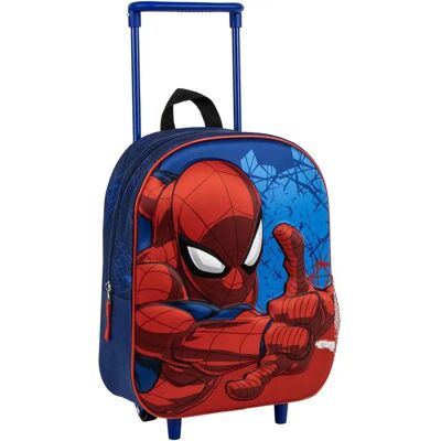 Spider-Man Blue 3D Wheeled School Backpack Spider-Man Blue 3D Wheeled School Backpack