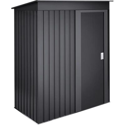 Armoire de Jardin Métallique Wasabi - 86x162x181cm - Anthracite - Porte Coulissante - Toit Incliné - Publicité Armoire de Jardin Métallique Wasabi - 86x162x181cm - Anthracite - Porte Coulissante - Toit Incliné - Publicité