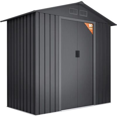 Abri de Jardin Métallique Wasabi - 2,57m² Anthracite Clair, Porte Coulissante Double - Publicité Abri de Jardin Métallique Wasabi - 2,57m² Anthracite Clair, Porte Coulissante Double - Publicité