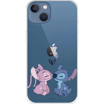 Capa para iPhone 13 Disney - Angel & Stitch Beijo - Lilo & Stitch Capa para iPhone 13 Disney - Angel & Stitch Beijo - Lilo & Stitch