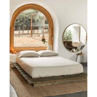 Hannun Tatami Doble - Cama Minimalista de Madera de Pino Natural Hannun Tatami Doble - Cama Minimalista de Madera de Pino Natural