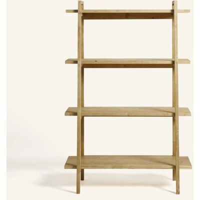 Estantería de madera de abeto Hannun - 4 estantes - 100x150x2cm Estantería de madera de abeto Hannun - 4 estantes - 100x150x2cm