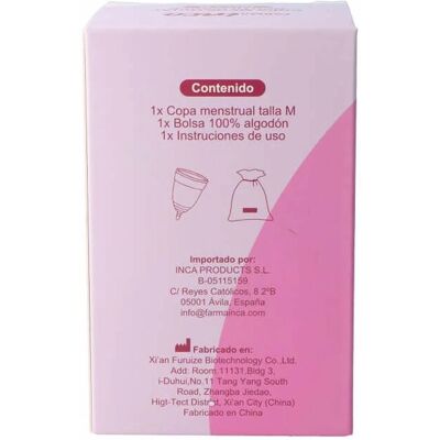Copa Menstrual Inca Farma Mediana - Ecológica, Reutilizable, A prueba de fugas Copa Menstrual Inca Farma Mediana - Ecológica, Reutilizable, A prueba de fugas
