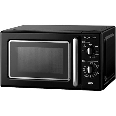 Microondas Infiniton MW-RT20B 20L 700W Grill 1000W Negro Vintage Microondas Infiniton MW-RT20B 20L 700W Grill 1000W Negro Vintage