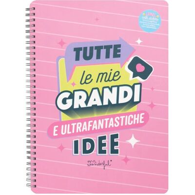 Carnet Mr Wonderful - Format A4 à spirale Carnet Mr Wonderful - Format A4 à spirale
