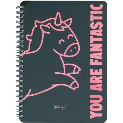 Carnet A4 Noir MR WONDERFUL avec Autocollants - Carnet Carnet A4 Noir MR WONDERFUL avec Autocollants - Carnet