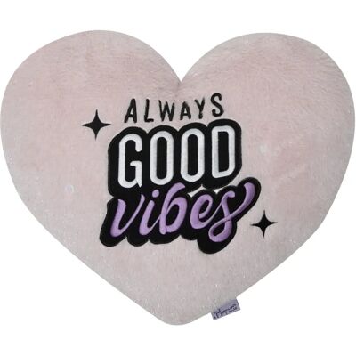 Mr Wonderful - Cojín Corazón De Peluche Always Good Vibes - Coussin - Publicité Mr Wonderful - Cojín Corazón De Peluche Always Good Vibes - Coussin - Publicité