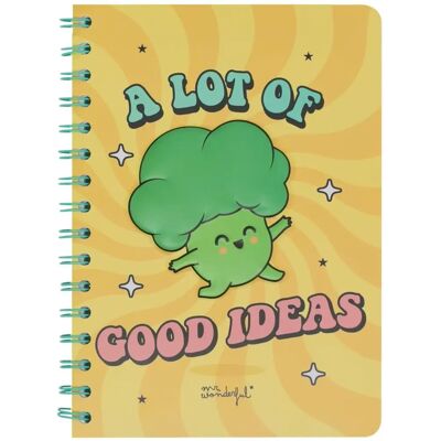 Mr. Wonderful - A5 3D Notebook - Brocoli - 3D - Notebook Mr. Wonderful - A5 3D Notebook - Brocoli - 3D - Notebook