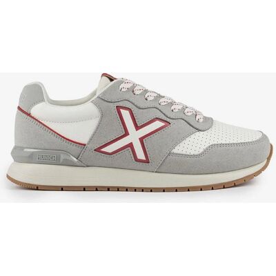 Zapatillas Munich Dash Premium gris blanco rojo - 39 Zapatillas Munich Dash Premium gris blanco rojo - 39