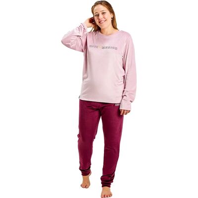 Munich Dames Lange Mouwen Pyjama - Bordeaux - Maat L - Pyjama Munich Dames Lange Mouwen Pyjama - Bordeaux - Maat L - Pyjama