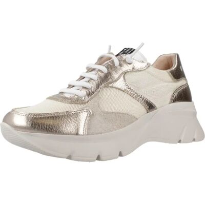 Baskets en Cuir Dorés Hispanitas - Chaussures Décontractées - Publicité Baskets en Cuir Dorés Hispanitas - Chaussures Décontractées - Publicité