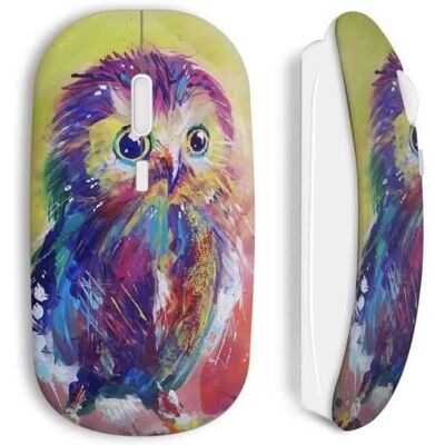 MANIACASE Souris sans Fil - Art Hibou Peint MANIACASE Souris sans Fil - Art Hibou Peint