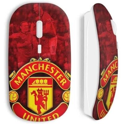 Souris sans fil Manchester United - Ergonomique, USB WiFi, Marchandise officielle - Publicité Souris sans fil Manchester United - Ergonomique, USB WiFi, Marchandise officielle - Publicité