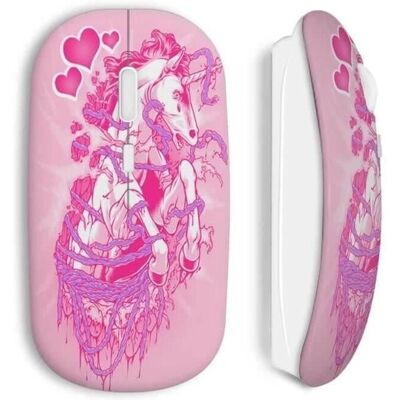 MANIACASE Souris Licorne Rose Sans Fil - Wireless Mouse MANIACASE Souris Licorne Rose Sans Fil - Wireless Mouse