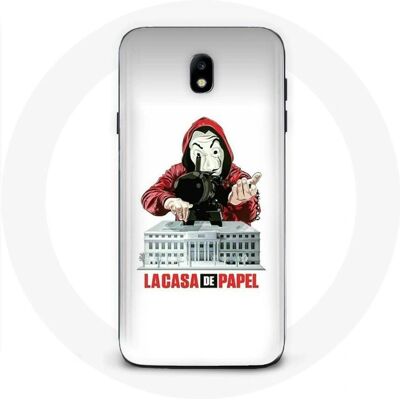 Coque La Casa de Papel Blanc Samsung Galaxy J7 2017 - Publicité Coque La Casa de Papel Blanc Samsung Galaxy J7 2017 - Publicité