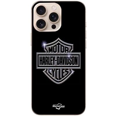 Coque Harley Davidson pour iPhone 16 Pro Max Gris Noir - Accessoire Téléphone - Publicité Coque Harley Davidson pour iPhone 16 Pro Max Gris Noir - Accessoire Téléphone - Publicité