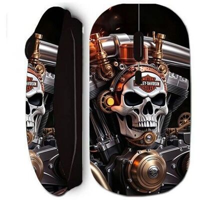 Souris sans fil Harley Davidson Tête de Mort Mécanique - Accessoire Informatique - Publicité Souris sans fil Harley Davidson Tête de Mort Mécanique - Accessoire Informatique - Publicité