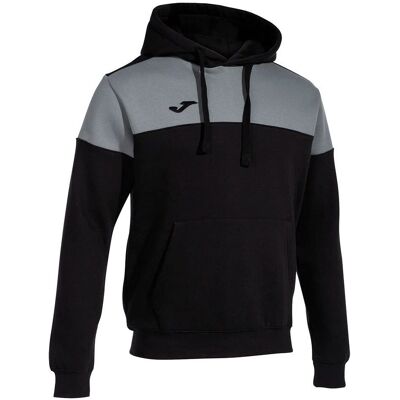JOMA Moletom com Capuz Crew V para Crianças - Esportivo, Ajustável, Preto/Cinza JOMA Moletom com Capuz Crew V para Crianças - Esportivo, Ajustável, Preto/Cinza