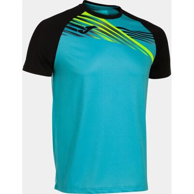 Camiseta de manga corta Joma Elite X turquesa flúor-negra Camiseta de manga corta Joma Elite X turquesa flúor-negra