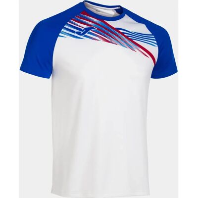 T-Shirt Elite X Blanc Bleu Manches Courtes - Vêtements de Sport - Publicité T-Shirt Elite X Blanc Bleu Manches Courtes - Vêtements de Sport - Publicité