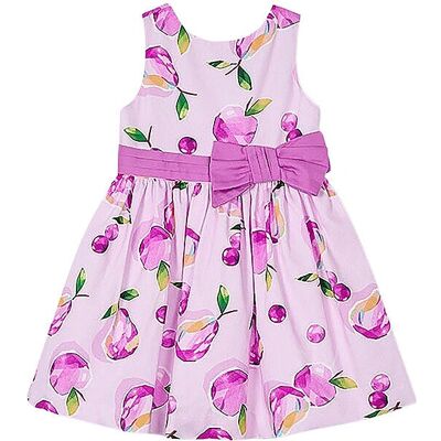 Mayoral Mauve Kleid - Allover-Druck, Schleife, Tüllrock Mayoral Mauve Kleid - Allover-Druck, Schleife, Tüllrock