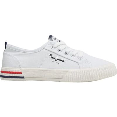 Pepe Jeans Białe Podstawowe Buty Sportowe - Sneakers Pepe Jeans Białe Podstawowe Buty Sportowe - Sneakers