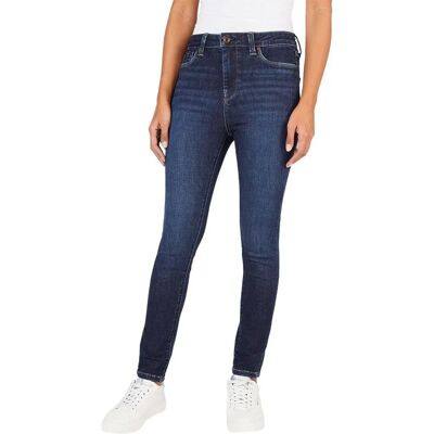 Pepe Jeans Dion Blå Hög Midja Skinny Jeans - Jeans Pepe Jeans Dion Blå Hög Midja Skinny Jeans - Jeans