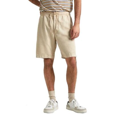 Pepe Jeans PM801093 Luźne beżowe szorty - Shorts Pepe Jeans PM801093 Luźne beżowe szorty - Shorts