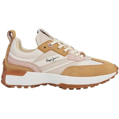 Pepe Jeans Lucky Print Baskets en Cuir Beige - Sneakers - Publicité Pepe Jeans Lucky Print Baskets en Cuir Beige - Sneakers - Publicité