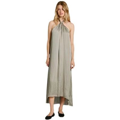 Robe en Satin Verte Pepe Jeans XL - Robe Robe en Satin Verte Pepe Jeans XL - Robe