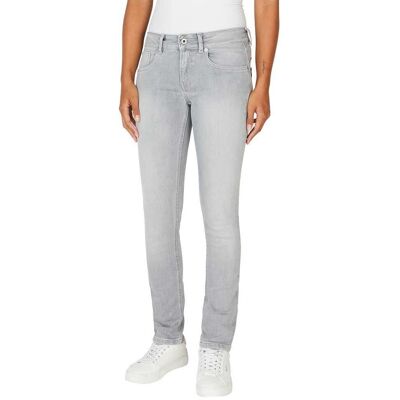 Pepe Jeans Schmale Graue Low Rise 5-Taschen Jeans Pepe Jeans Schmale Graue Low Rise 5-Taschen Jeans