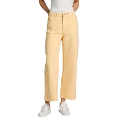 Żółte Ekologiczne Dżinsy z Bawełny Organic PePe Jeans PL204731YH3 - Prosty Krój Żółte Ekologiczne Dżinsy z Bawełny Organic PePe Jeans PL204731YH3 - Prosty Krój