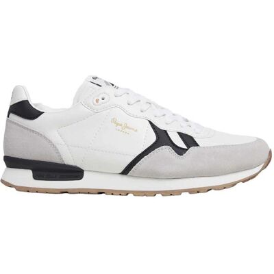 Pepe Jeans Homme Modèle PMS40020 Sneakers en Cuir Blanc - Chaussures - Publicité Pepe Jeans Homme Modèle PMS40020 Sneakers en Cuir Blanc - Chaussures - Publicité