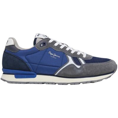 Pepe Jeans Brit Sneakers en Cuir Série Bleue - Sneakers - Publicité Pepe Jeans Brit Sneakers en Cuir Série Bleue - Sneakers - Publicité