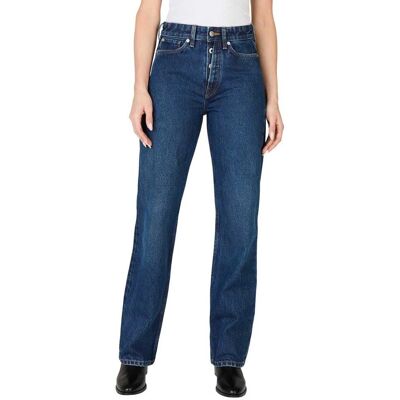 Pepe Jeans Tiefblauer Hochtaillierter Gerade Jeans Pepe Jeans Tiefblauer Hochtaillierter Gerade Jeans