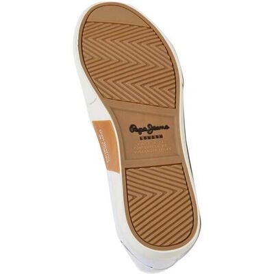 Pepe Jeans PMS31059 Baskets - Casual, Blanc, Modèle: Plat - Publicité Pepe Jeans PMS31059 Baskets - Casual, Blanc, Modèle: Plat - Publicité
