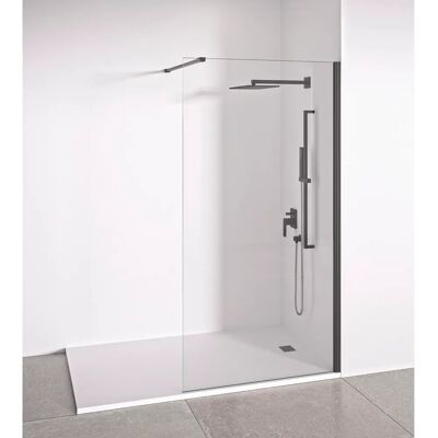Bellobath Painel de chuveiro fixo preto fosco - Largura 108-110cm - Altura 195cm - Tipo de produto: Painel de chuveiro Bellobath Painel de chuveiro fixo preto fosco - Largura 108-110cm - Altura 195cm - Tipo de produto: Painel de chuveiro