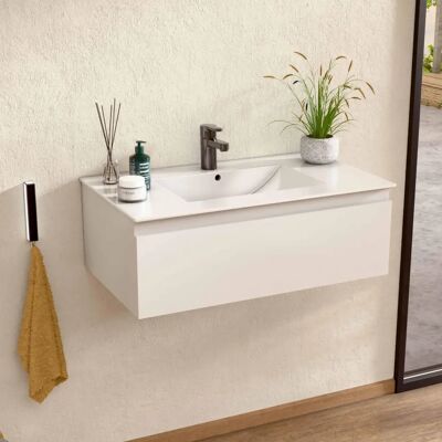 Bellobath - Mueble Baño Suspendido con Lavabo de Cerámica - Bathroom cabinet - Publicité Bellobath - Mueble Baño Suspendido con Lavabo de Cerámica - Bathroom cabinet - Publicité