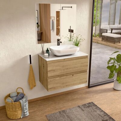 Bellobath - Susp 2 tiroirs 80x55x46 - Meuble salle de bains - Publicité Bellobath - Susp 2 tiroirs 80x55x46 - Meuble salle de bains - Publicité