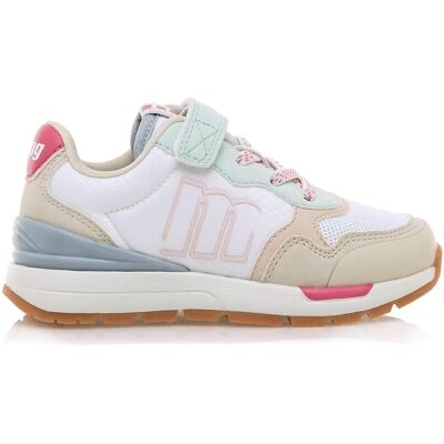 Zapatillas unisex blancas de tela para niños - Calzado deportivo casual Zapatillas unisex blancas de tela para niños - Calzado deportivo casual