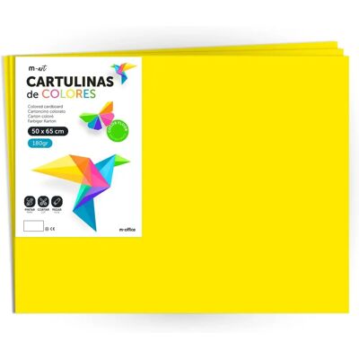 M-OFFICE Carton jaune fluorescent grand format - 50x65 cm - Papier créatif - Publicité M-OFFICE Carton jaune fluorescent grand format - 50x65 cm - Papier créatif - Publicité