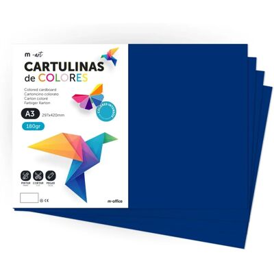 M-Office - Cartulinas Color 180g A4 25H - Bleu - Colored paper - Publicité M-Office - Cartulinas Color 180g A4 25H - Bleu - Colored paper - Publicité