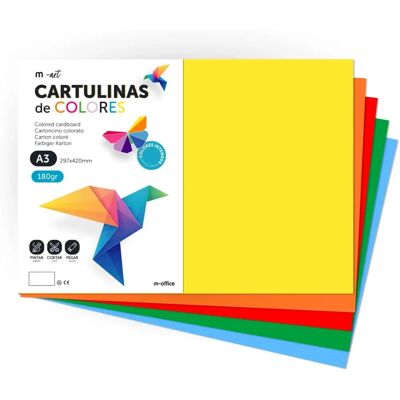 M-Office - Cartulinas Colores A4 180g - Multicolor - 180 g - Colored paper M-Office - Cartulinas Colores A4 180g - Multicolor - 180 g - Colored paper