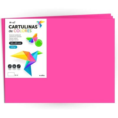 M-OFFICE - Cartoncino colori pastello 50x65 cm 180 g - Rosa fluorescente - 50x65 cm - Cartoncino M-OFFICE - Cartoncino colori pastello 50x65 cm 180 g - Rosa fluorescente - 50x65 cm - Cartoncino